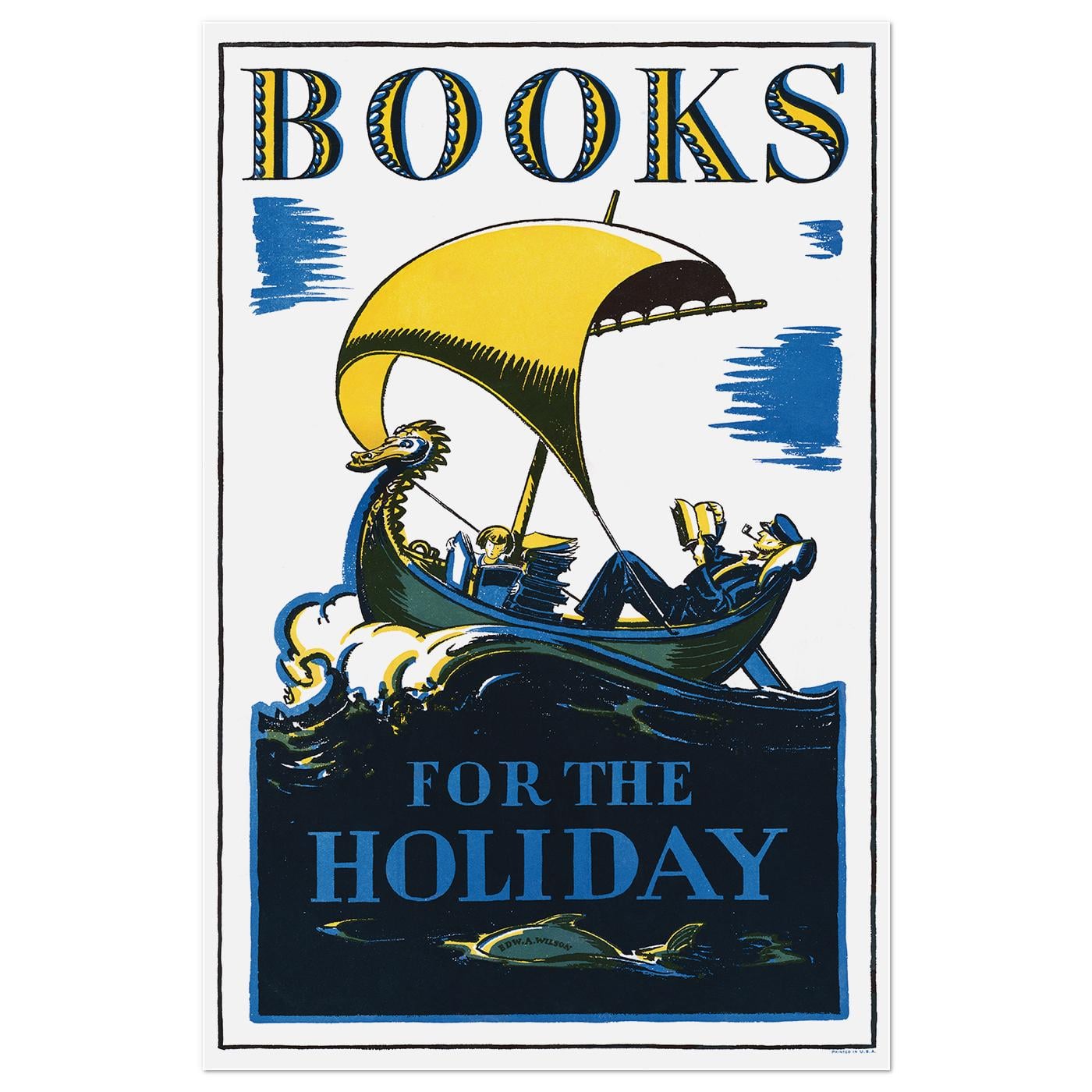 Плакат винтажный Книги на праздники 1927 55x84 см (0274) Плакат винтажный Книги на праздники 1927 55x84 см (0274)