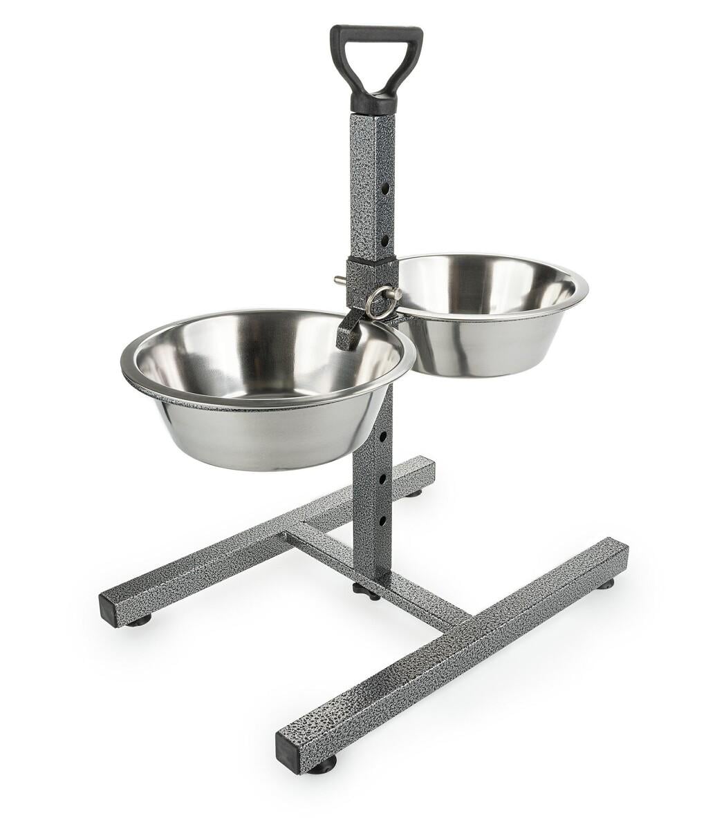 Миска для животных Happet металлическая на подставке 2х1,6 л (ММ24 5907708616142)
