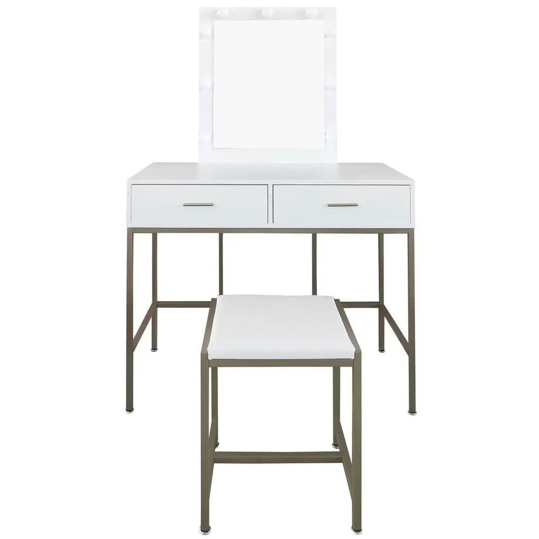 Туалетний столик і табурет AVKO ADT13 з підсвіткою White (45555013_12kT) - фото 1 Туалетний столик і табурет AVKO ADT13 з підсвіткою White (45555013_12kT) - фото 1