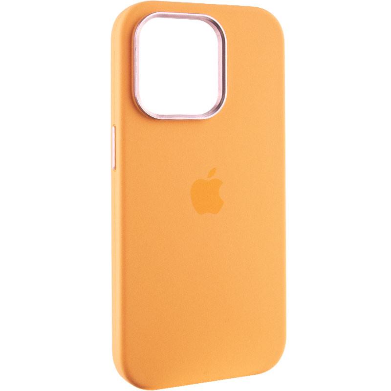 Противоударный чехол Silicone Case Metal Buttons (AA) для Apple iPhone 13 Pro Max (6.7") Оранжевый / Marigold