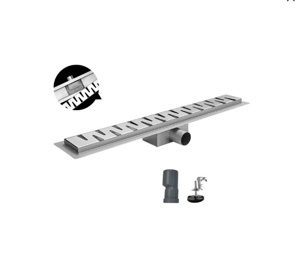 Трап для душу лінійний KOER FD06-70x600 нержавіюча сталь 600x70 мм з комбіновоним гідрозатвором та решіткою (AC0713) - фото 2 Трап для душу лінійний KOER FD06-70x600 нержавіюча сталь 600x70 мм з комбіновоним гідрозатвором та решіткою (AC0713) - фото 2