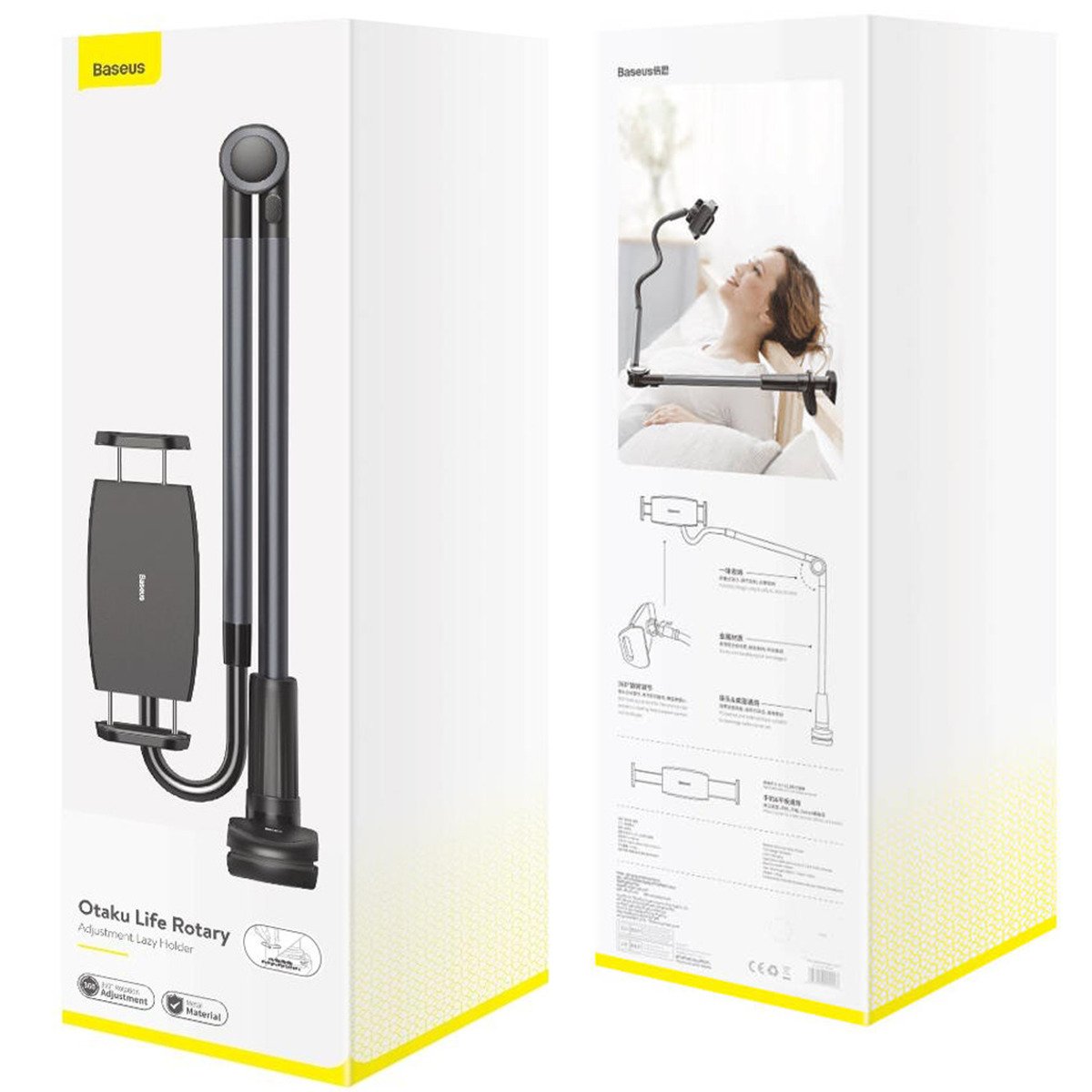 Держатель подставка для планшета BASEUS Otaku Life Rotary Adjustment Pro Black (LUZQ000013) - фото 10 Держатель подставка для планшета BASEUS Otaku Life Rotary Adjustment Pro Black (LUZQ000013) - фото 10