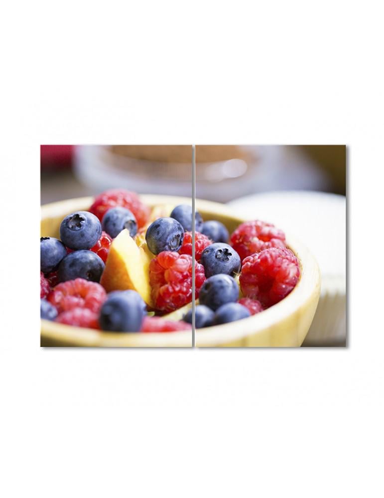 Картина модульная Тарелка с ягодами 2 модуля 120x180 см