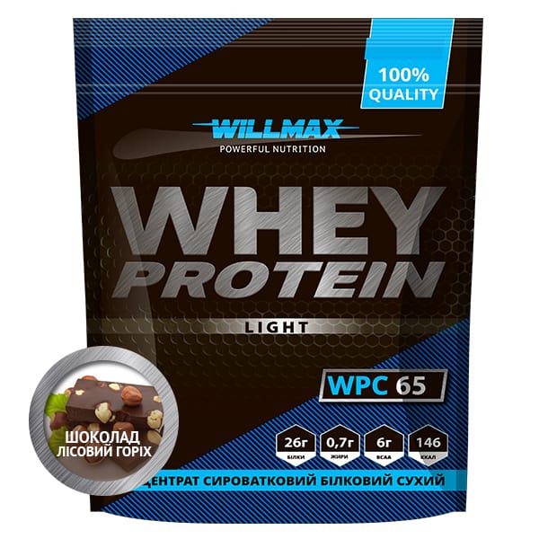 Протеїн сироватковий Whey Protein 65% Willmax 1 кг Шоколад і лісовий горіх (3126)