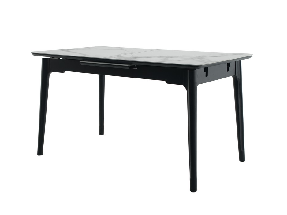 Стол обеденный раздвижной Vetro Mebel 1400-1800x800x760 мм Касса вайт/Черный(TМ-89) - фото 1 Стол обеденный раздвижной Vetro Mebel 1400-1800x800x760 мм Касса вайт/Черный(TМ-89) - фото 1