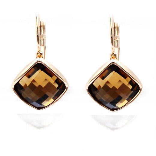 Серьги с кристаллами Сваровски 085248 Italina Коричневый