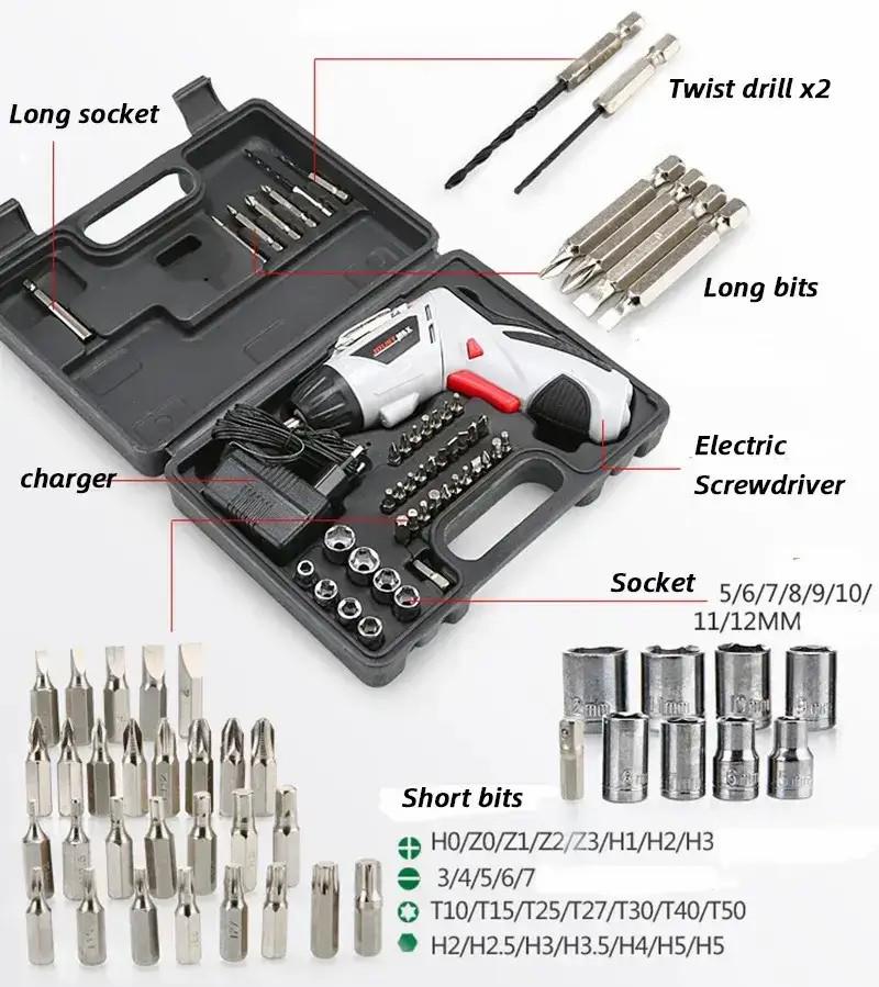 Шуруповерт аккумуляторный 4.8 V в кейсе и 45 битов Joust Max JST24802 Kit - фото 11