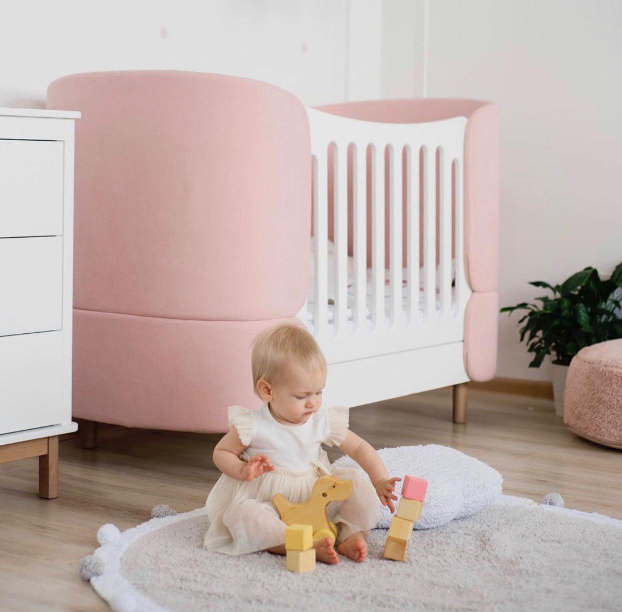 Кроватка-трансформер soft 0-7 лет Розовый (Lamon1010) - фото 4