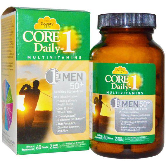 Витаминно-минеральный комплекс Country Life Core Daily-1 for Men 50+ 60 Tabs