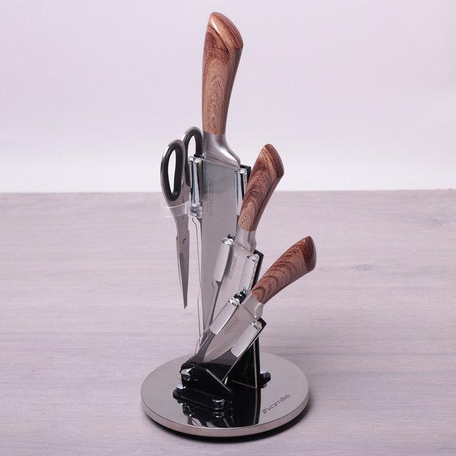 Набор кухонных ножей Kamille KM-5049 на подставке 5 пр.