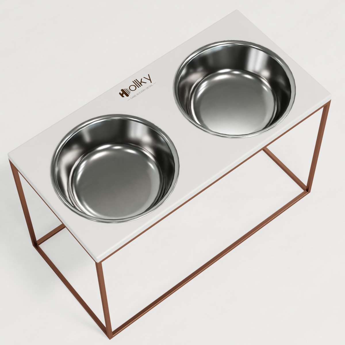 Миски на підставці для дуже великих собак Hollky Base XXL40 2х2,8 л (BXXL40-643240-GLWH) - фото 8