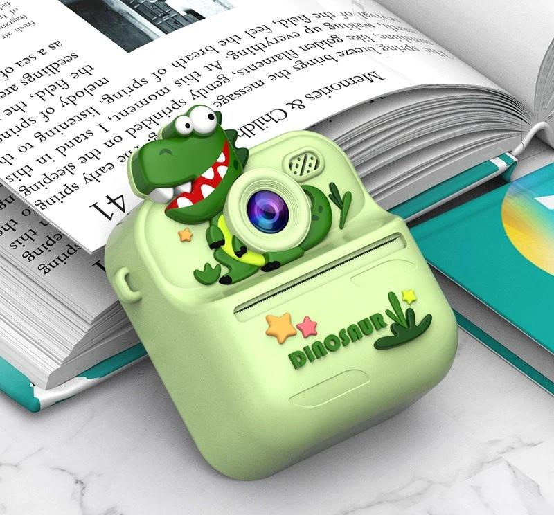 Камера дитяча Динозавр S1 з миттєвим друком Зелений (29596030) - фото 3