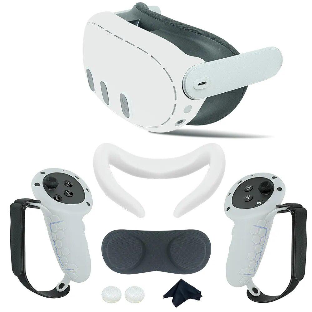 Захисний силіконовий набір для Meta Quest 3 White (ACS-ZSNFMQ3wh) - фото 2 Захисний силіконовий набір для Meta Quest 3 White (ACS-ZSNFMQ3wh) - фото 2