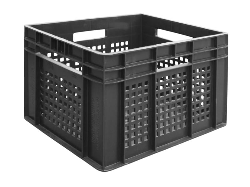 Ящик пластиковий ST4328-2040 перфорований 433х347х283 мм Чорний (ST4328-2040)
