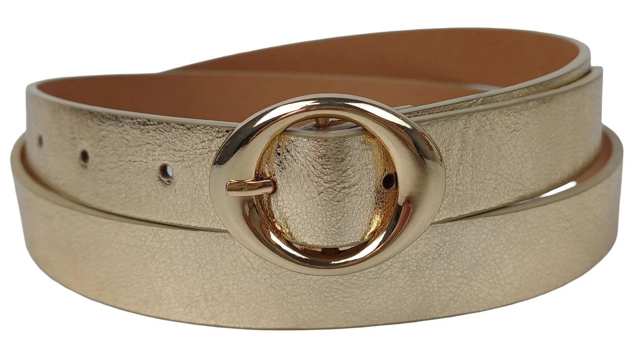 Ремень WBL Trading экокожа 2,3 см Золотистый