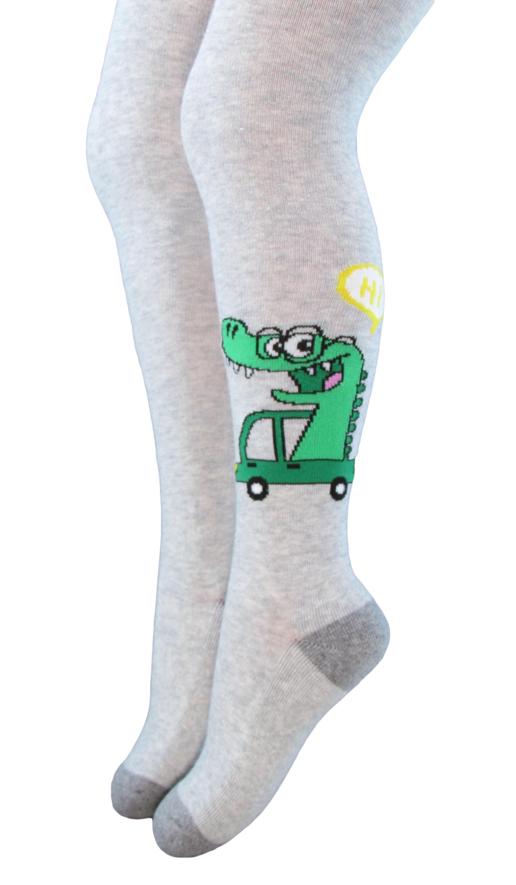 Колготки детские с махровой стопой Легка хода 8277 112-120 см Серебро меланж