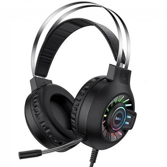 Наушники игровые Hoco ESD04 с подсветкой Черный