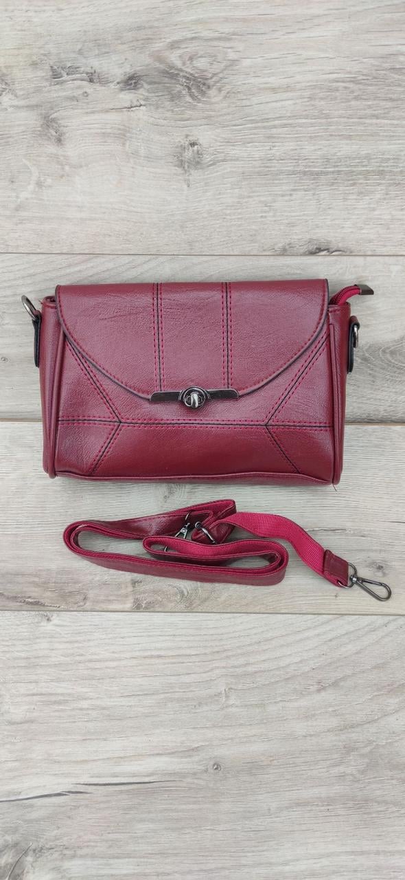 Жіноча сумка Кросбоді на ремінці Бордовий (KG-5856)