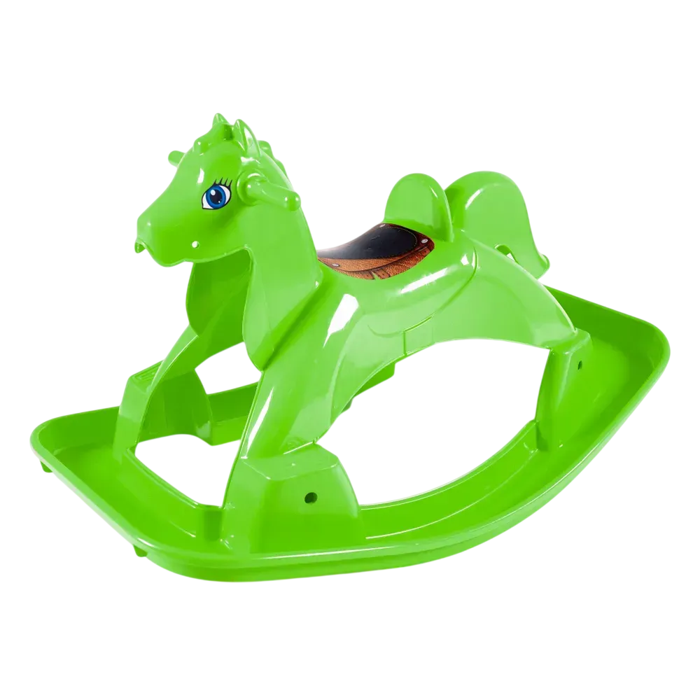 Дитяча каталка-гойдалка Doloni Toys Коник з пластику 90х50 см Зелений (150-98-05550/6)