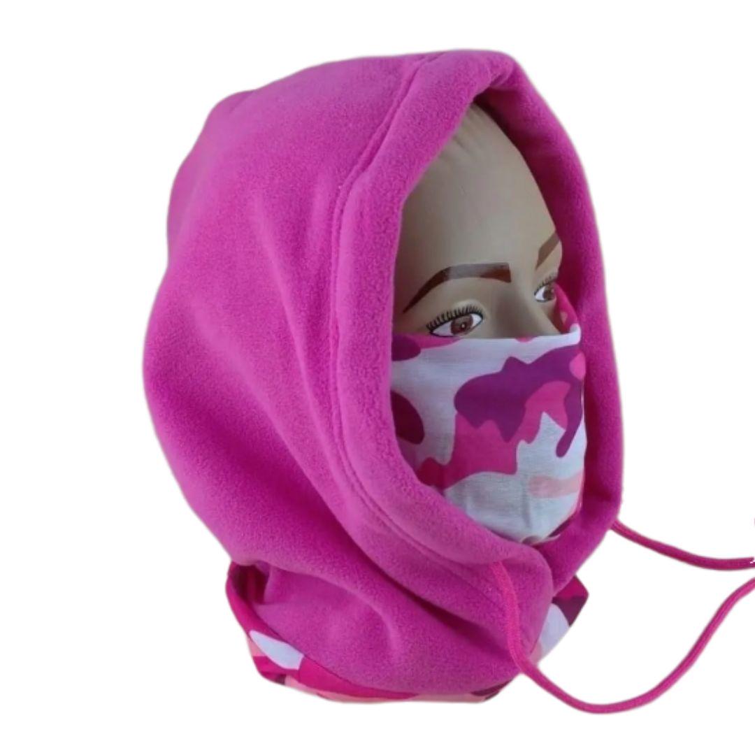 Балаклава-капюшон флісова Малиновий (Б-1004-14)