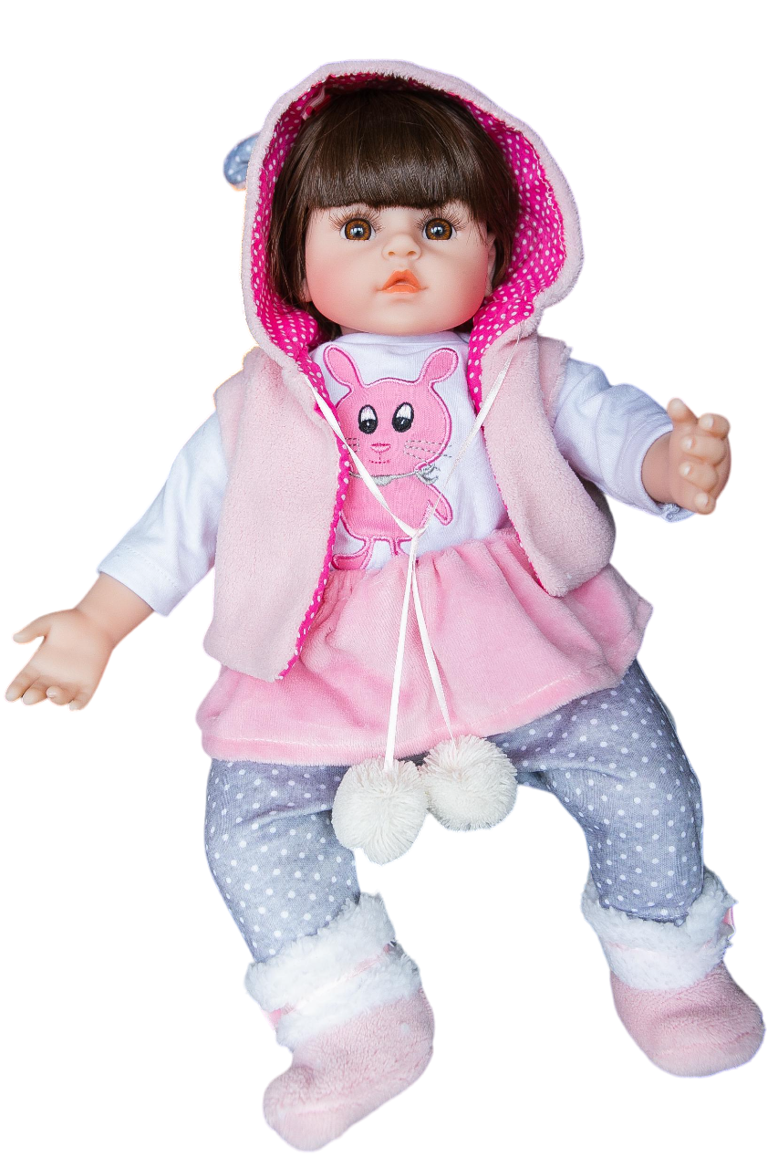 Кукла реалистичная DOLL Реборн NPK Зайчик 48 см (104)