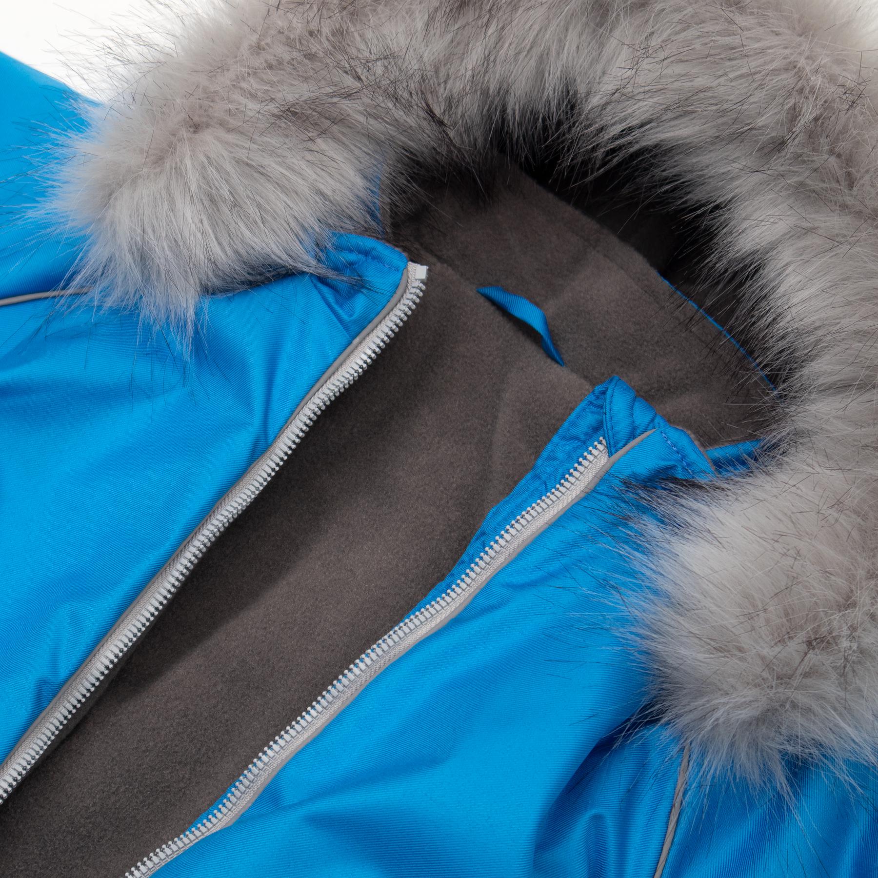Дитячий зимовий комбінезон з капюшоном DoRechi Аполло з хутром 92-98 см Блакитний (21511) - фото 6