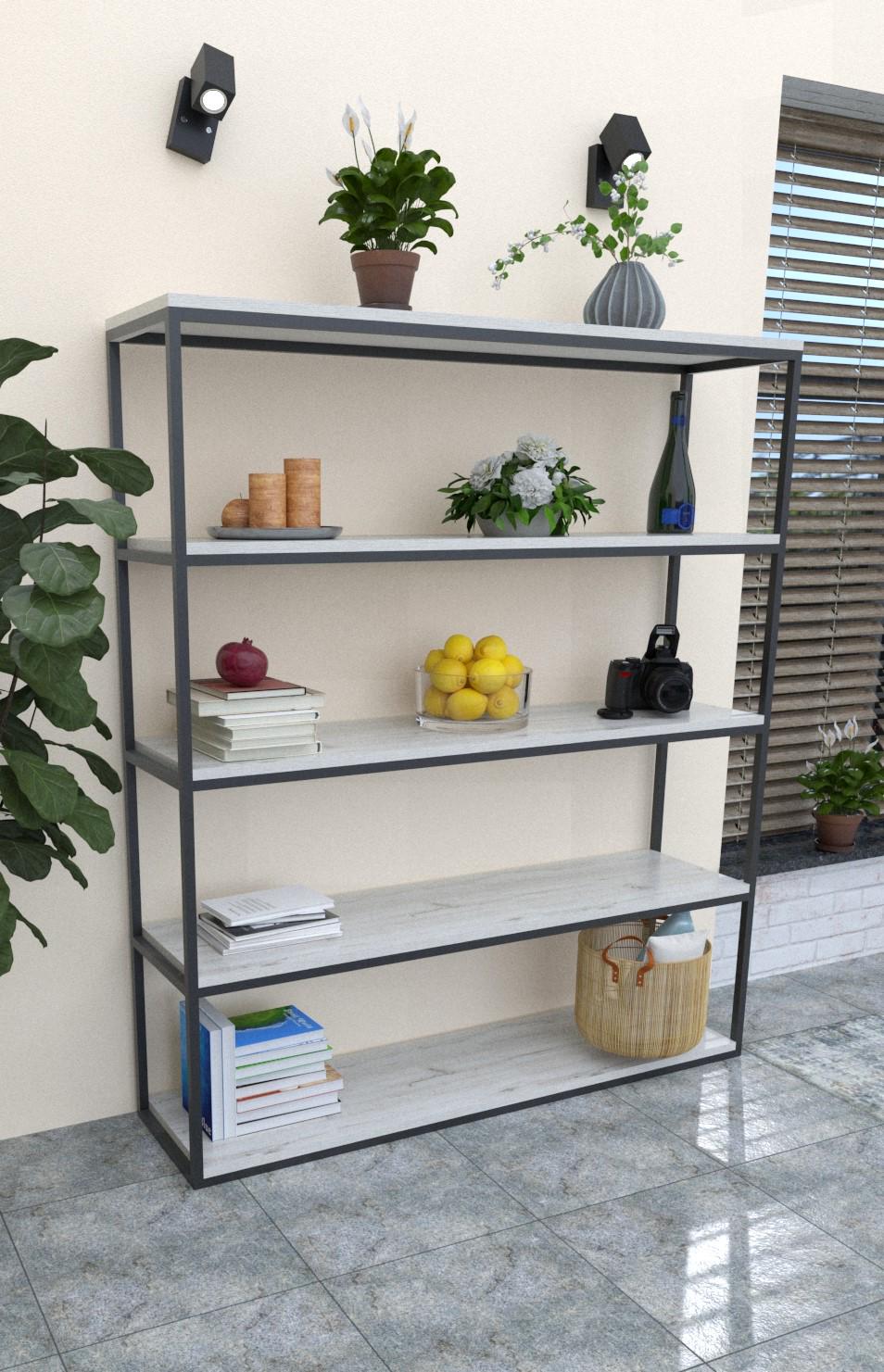 Стеллаж EcoLoft DSP-1146 Дуб Кортона в стиле лофт (23762344)