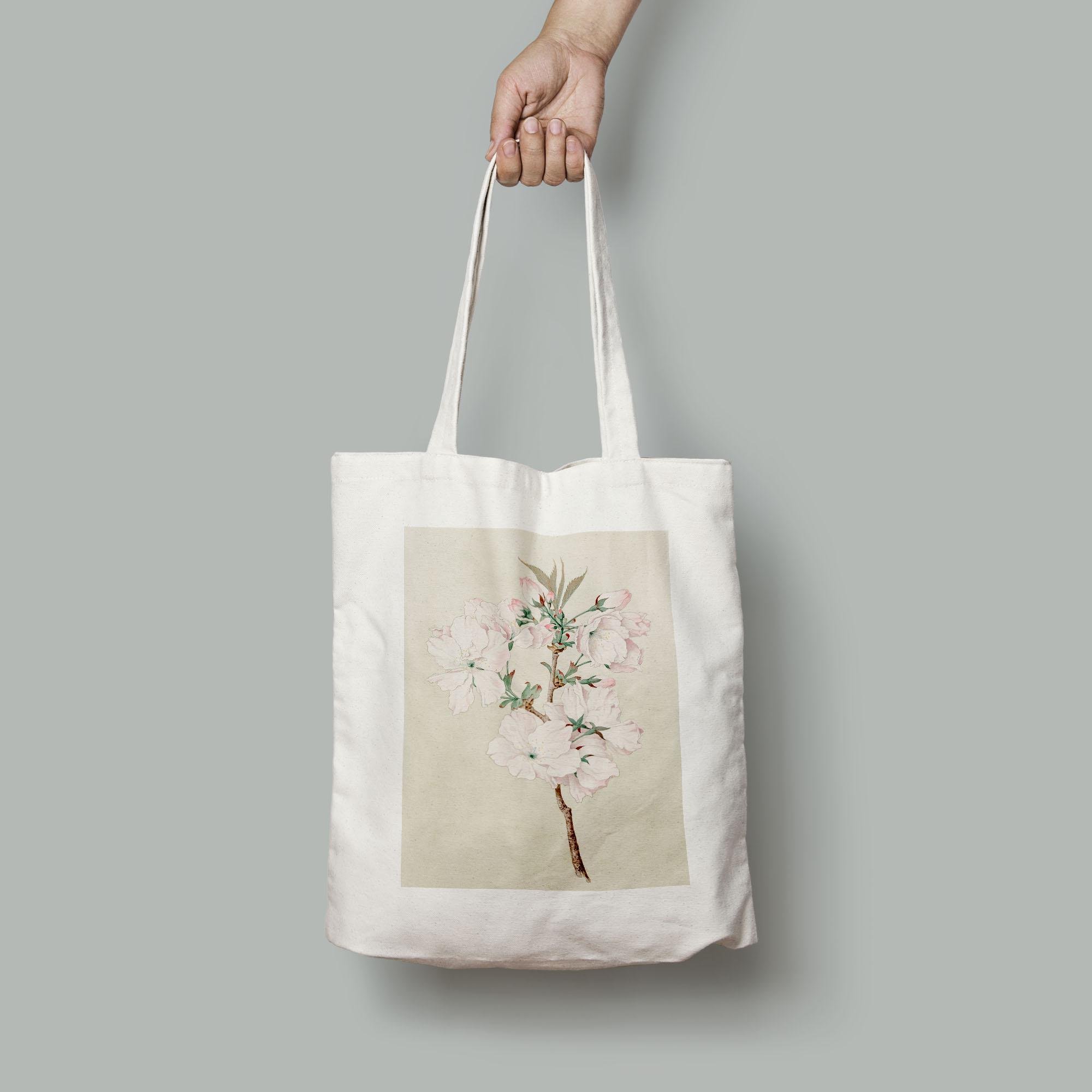 Эко-сумка Винтажный цветочный принт Цветущая ветка шопер (Flowers_1919005_Bag)