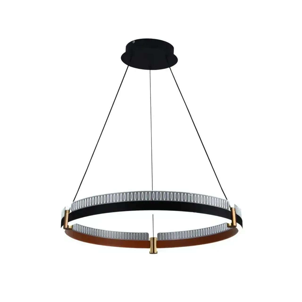 Люстра подвесная светодиодная Interees V QQD3129 BK 84W с управлением со смартфона 3000-6400К Черный (00000140955)