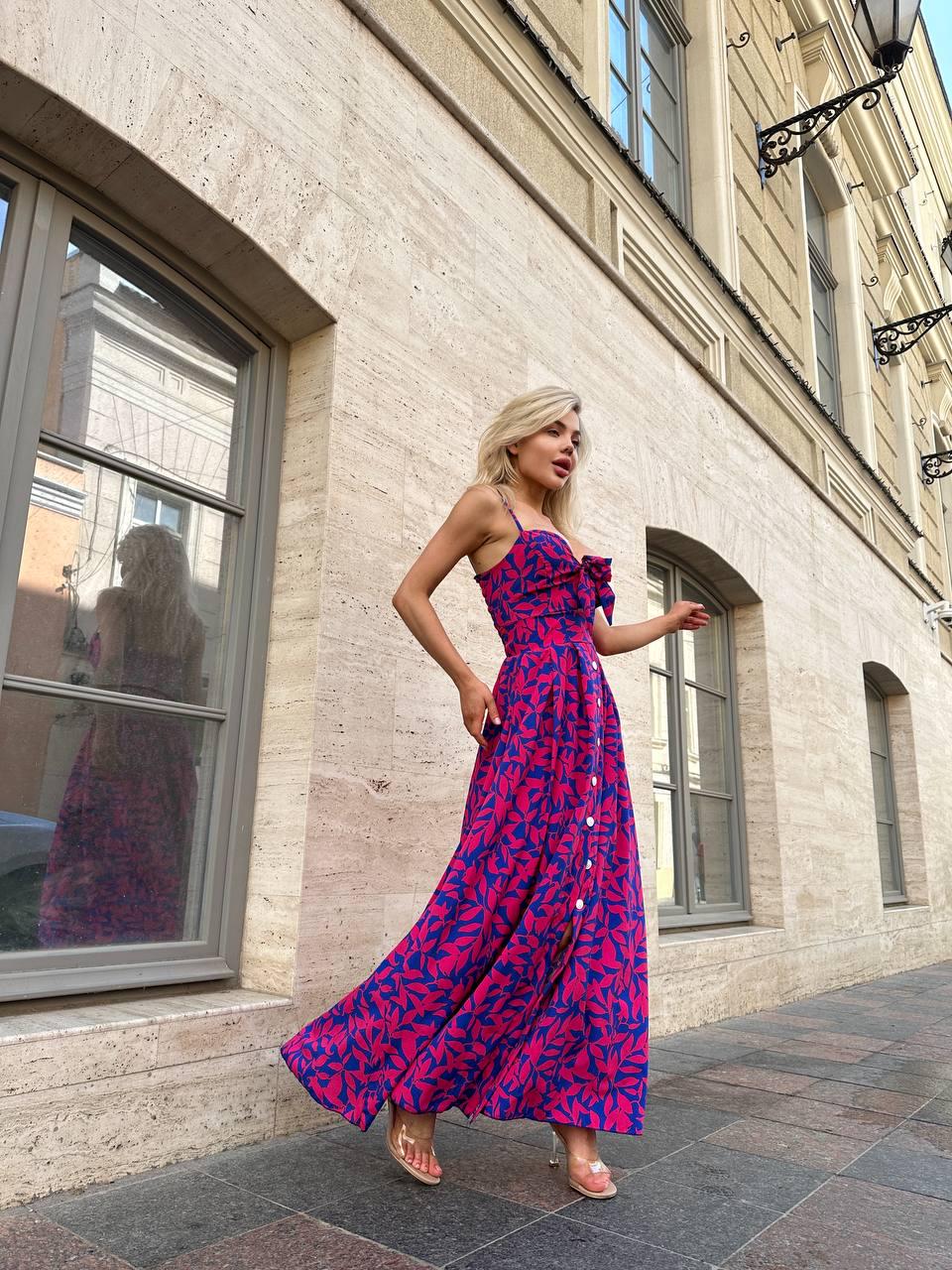 Платье женское софт р. 46-48 Малиновый (Р4939-671/Д) - фото 5 Платье женское софт р. 46-48 Малиновый (Р4939-671/Д) - фото 5