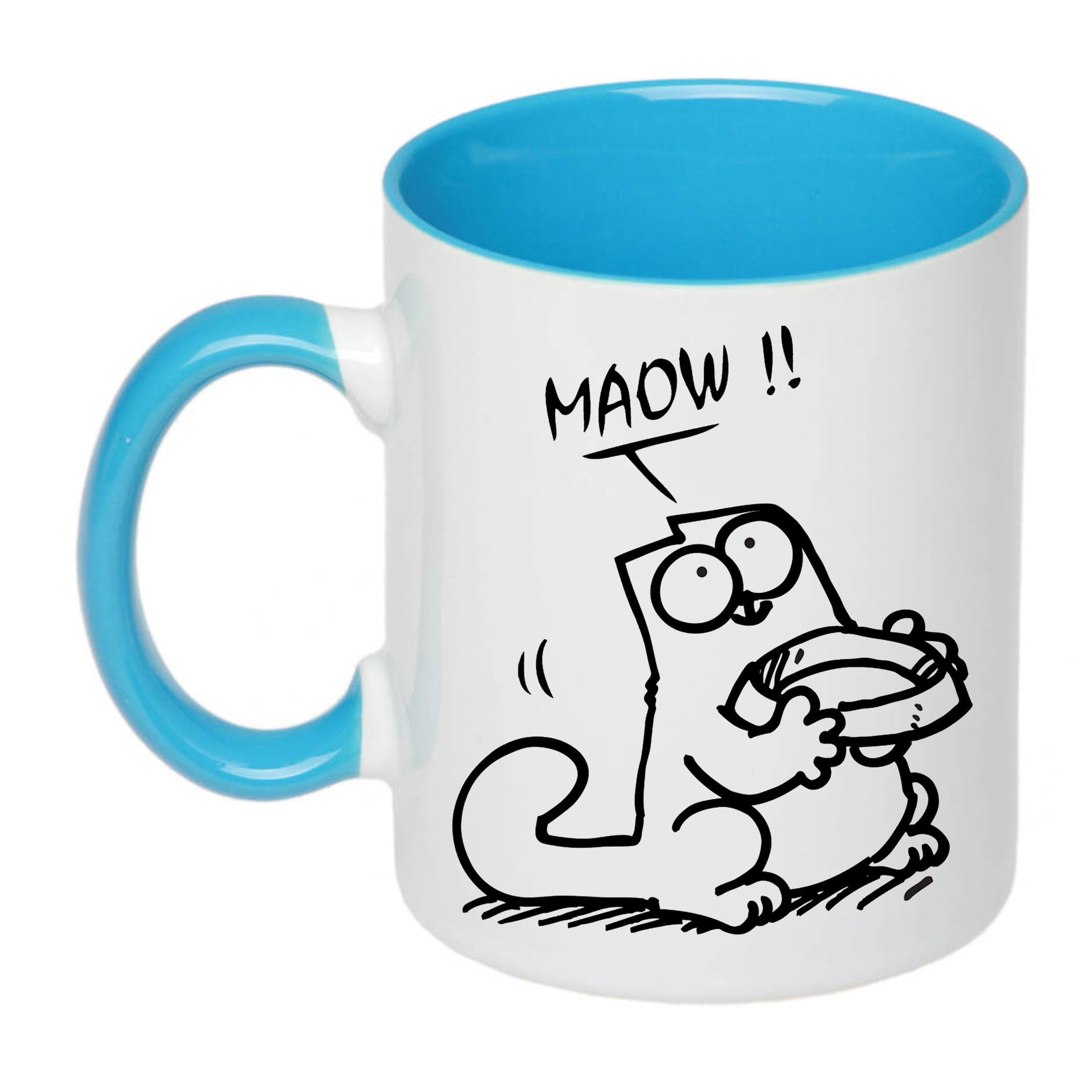 Чашка с принтом "Я багато працюю" 330 мл Голубой (20129)