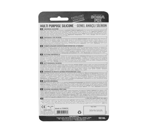 Силикон универсальный Soma Fix в тюбиках 50 мл Прозрачный (28170864) - фото 2