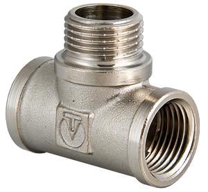 Фитинг резьбовой Valtec тройник ВН-НАР-ВН 3/4"x3/4"x1/2" (VTr.132.RN.050504)