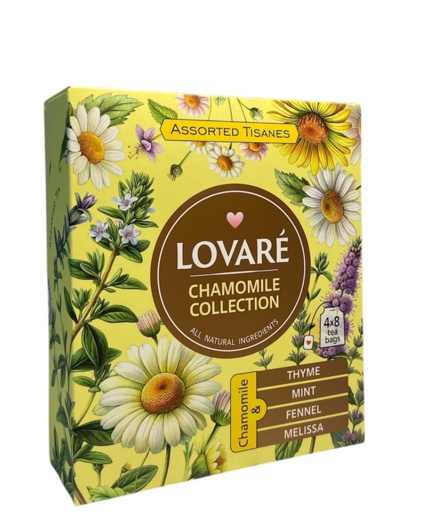 Чай Lovare Chamomile Collection Ромашковое ассорти 4 вида по 8 пакетиков (60734) Чай Lovare Chamomile Collection Ромашковое ассорти 4 вида по 8 пакетиков (60734)