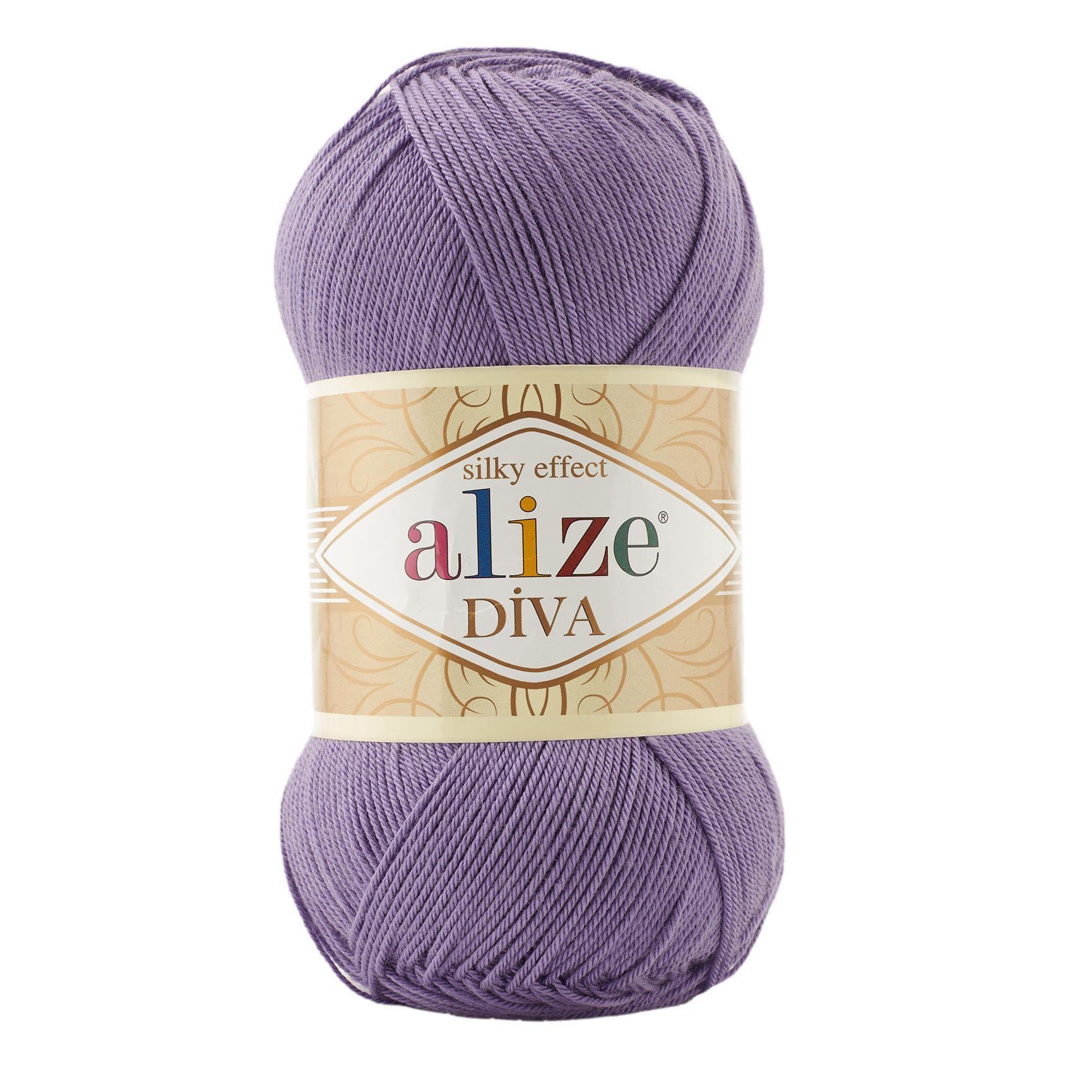 Пряжа Alize Diva 622 фіолетовий (7517)