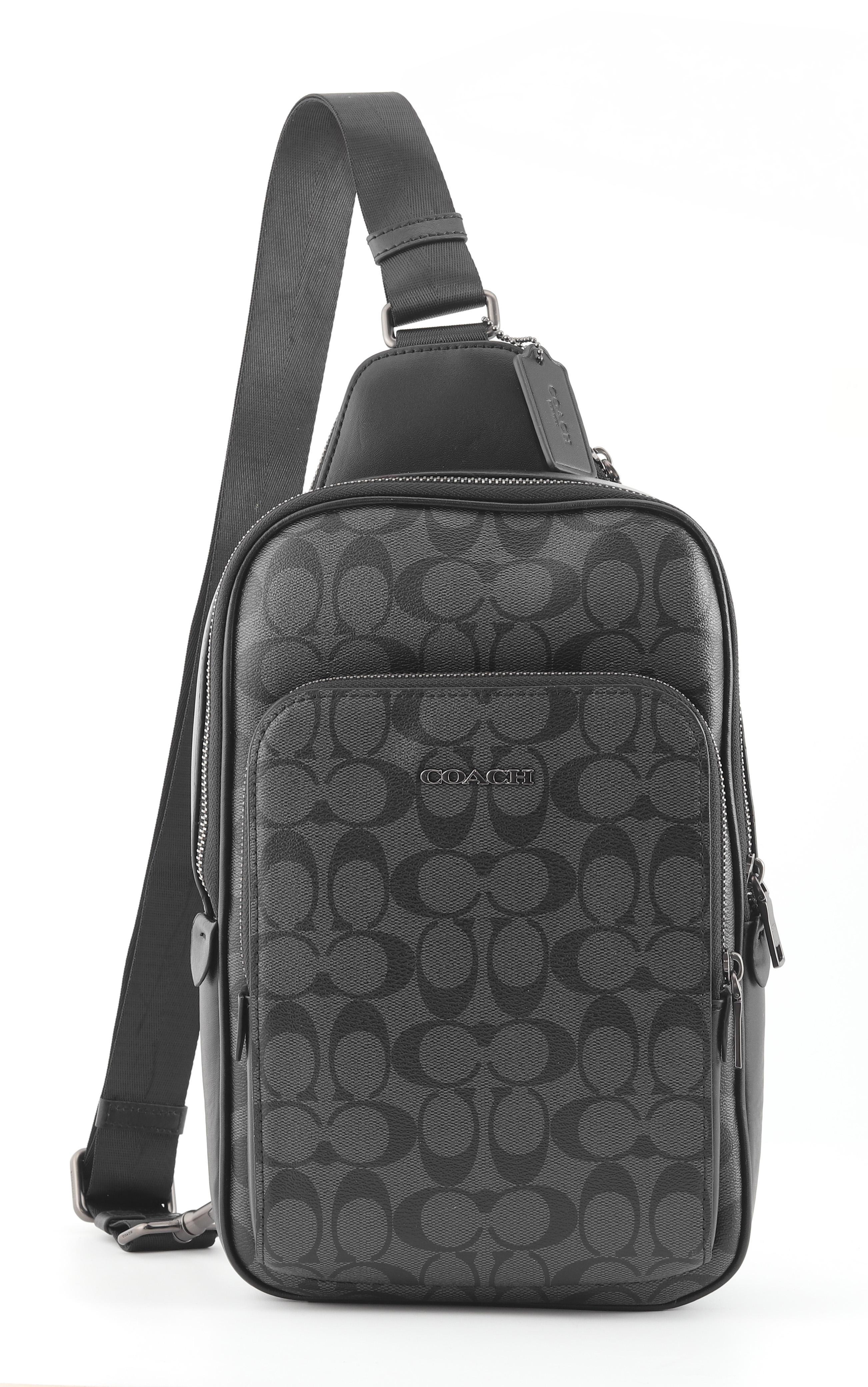 Сумка мужская кожаная Coach Ethan Pack In Signature Canvas Gunmetal/Charcoal/Black Сумка мужская кожаная Coach Ethan Pack In Signature Canvas Gunmetal/Charcoal/Black