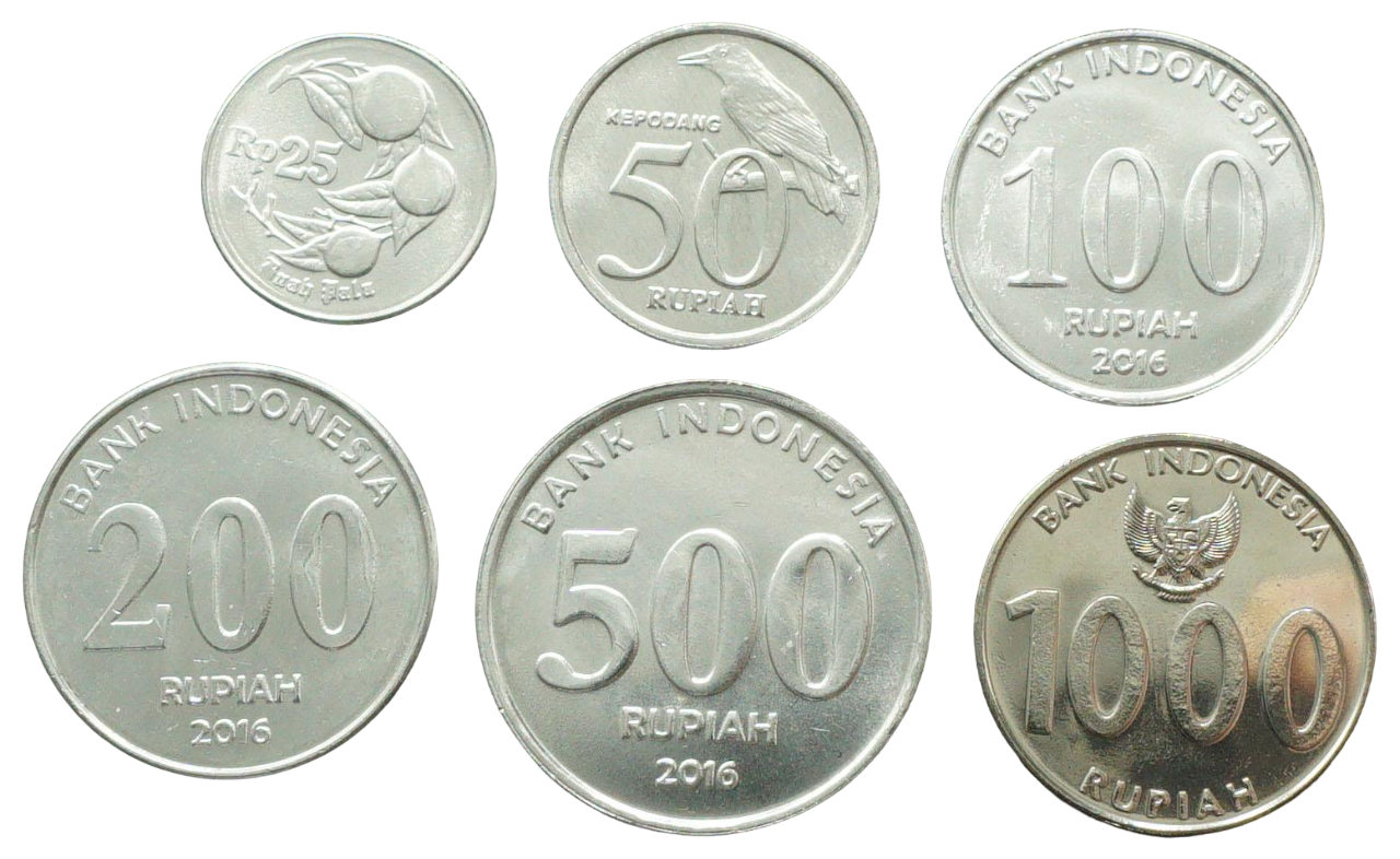 Набор коллекционных монет Индонезия 2016 1994-2016 25/50/100/200/500 и 1000 рупий аUNC