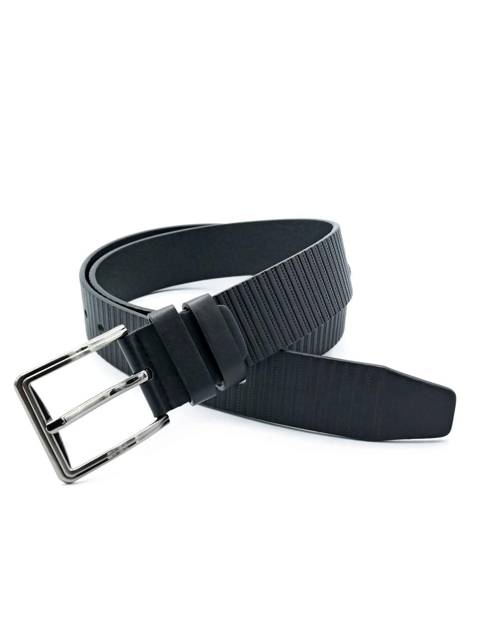 Ремень мужской Weatro из экокожи 3,8х115 см Черный (nwkz-38mm-ua-022)