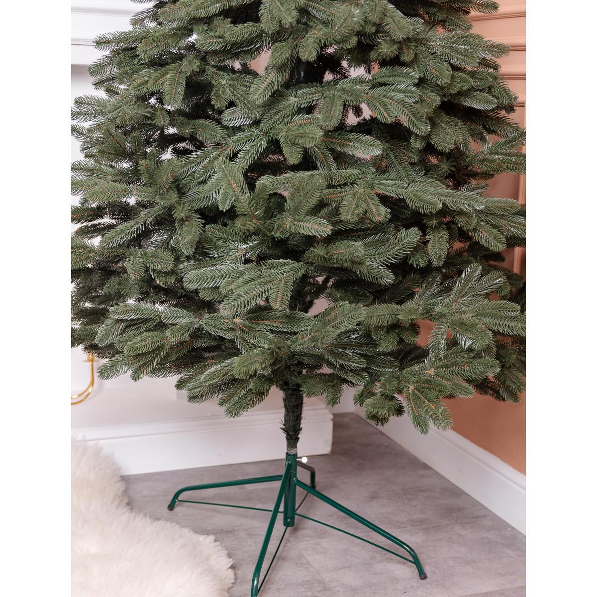 Штучна ялинка лита Буковельська V28 з металевою підставкою 2,10 м Зелений (NYT15017) - фото 2