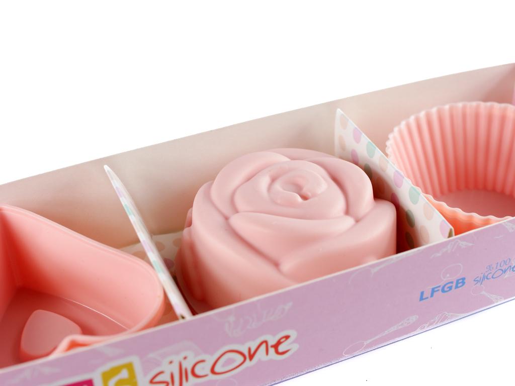 Набор силиконовых форм MysSilicone для выпечки кексов Розовый (MYS-42011) - фото 2 Набор силиконовых форм MysSilicone для выпечки кексов Розовый (MYS-42011) - фото 2