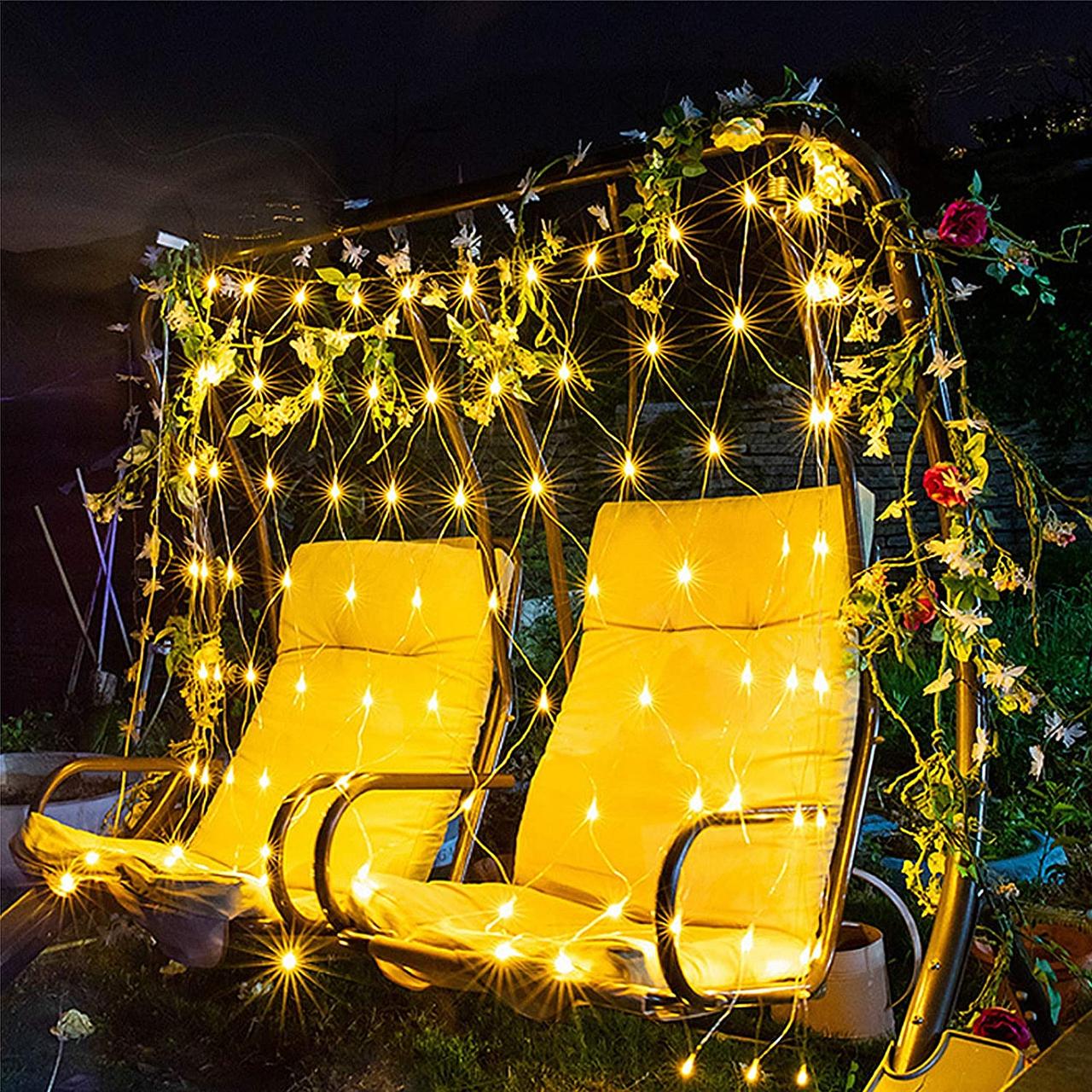 Гирлянда светодиодная Сетка 3х2 м 280 LED теплый Белый Прозрачный (1847012002)