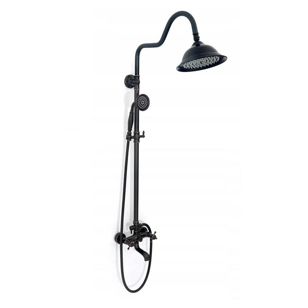 Душевая система со смесителем REA RETRO OLD BLACK REA-P2366 Черный (133341)