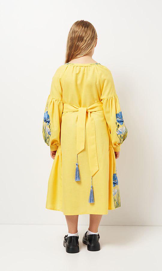 Платье-вышиванка детское Вышиваночка р. 158 Желтый (8215-8) - фото 3 Платье-вышиванка детское Вышиваночка р. 158 Желтый (8215-8) - фото 3