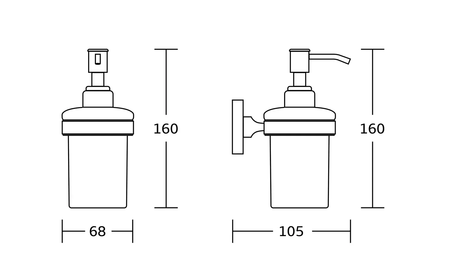 Дозатор для рідкого мила VBI SATURN 180 мл Gold (VBI-040306GL) - фото 2