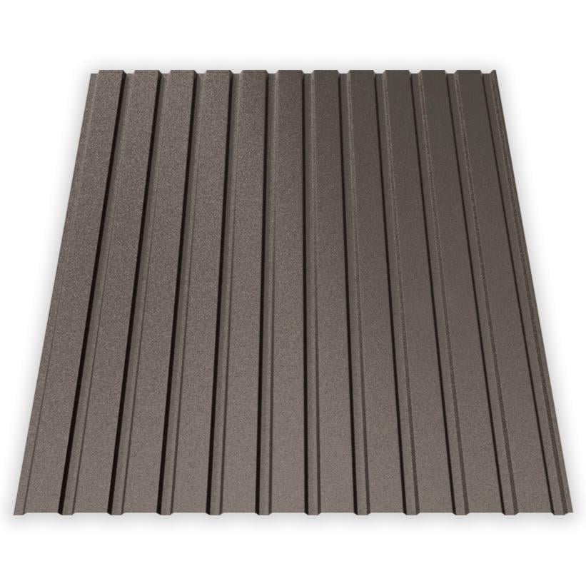 Профнастил AKM ПС-10 100 г/м2 0,45 мм 1200х1700 мм Ral 8019 Темно-коричневый матовый (30294690) - фото 1