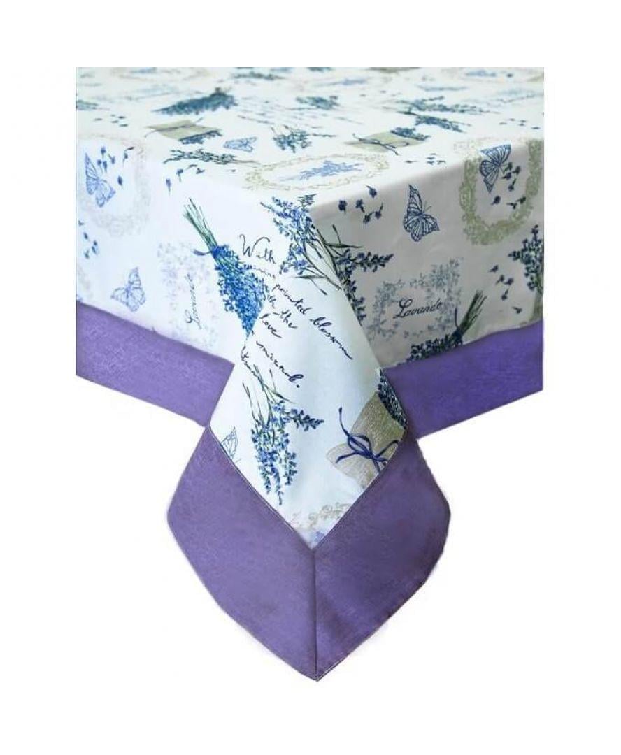 Скатерть Living Лаванда с кантом 140x140 см