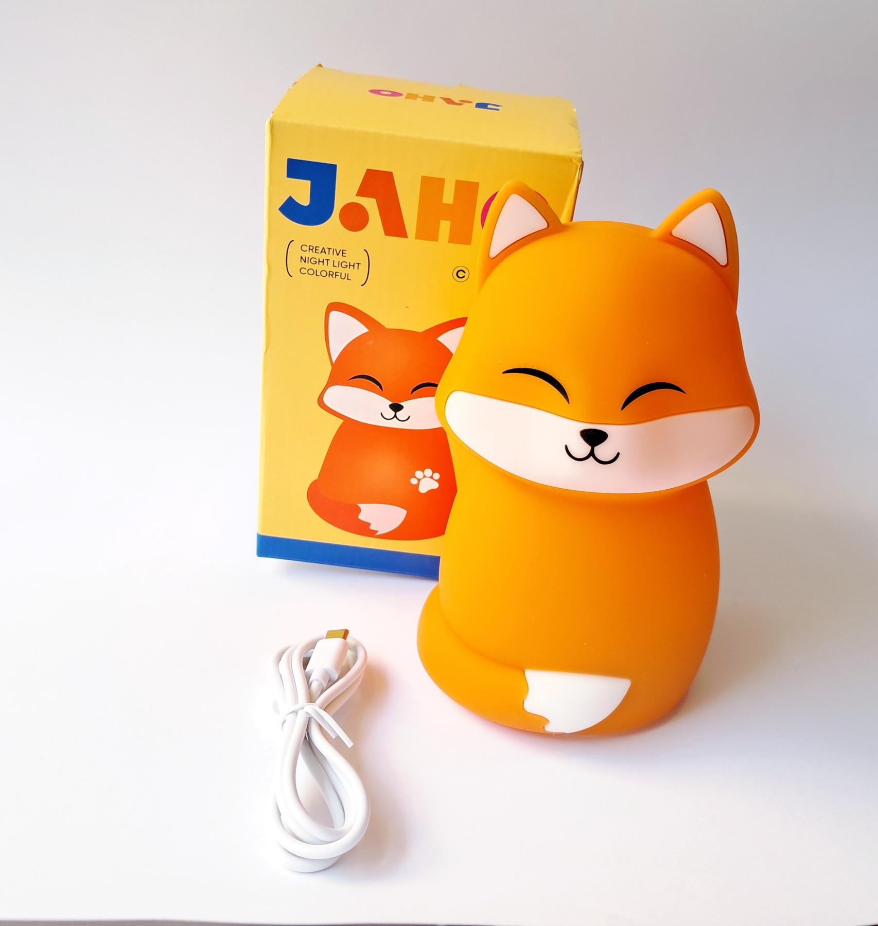 Ночник силиконовый лисичка с аккумулятором и таймером 1200 mah (ZH-162)