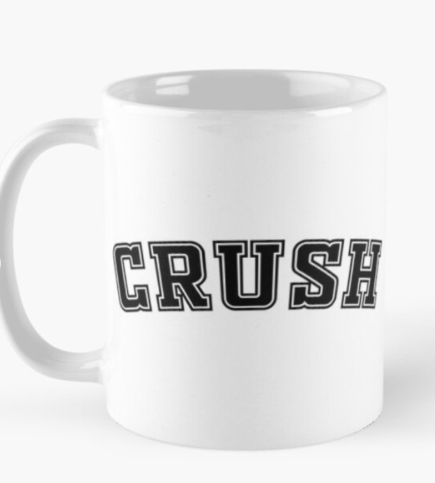 Чашка керамическая с принтом "Crush" 330 мл Белый (ПН146Ч)