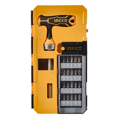 Викрутка Т-подібна з набором насадок і головок 25 шт. Ingco (10636437)