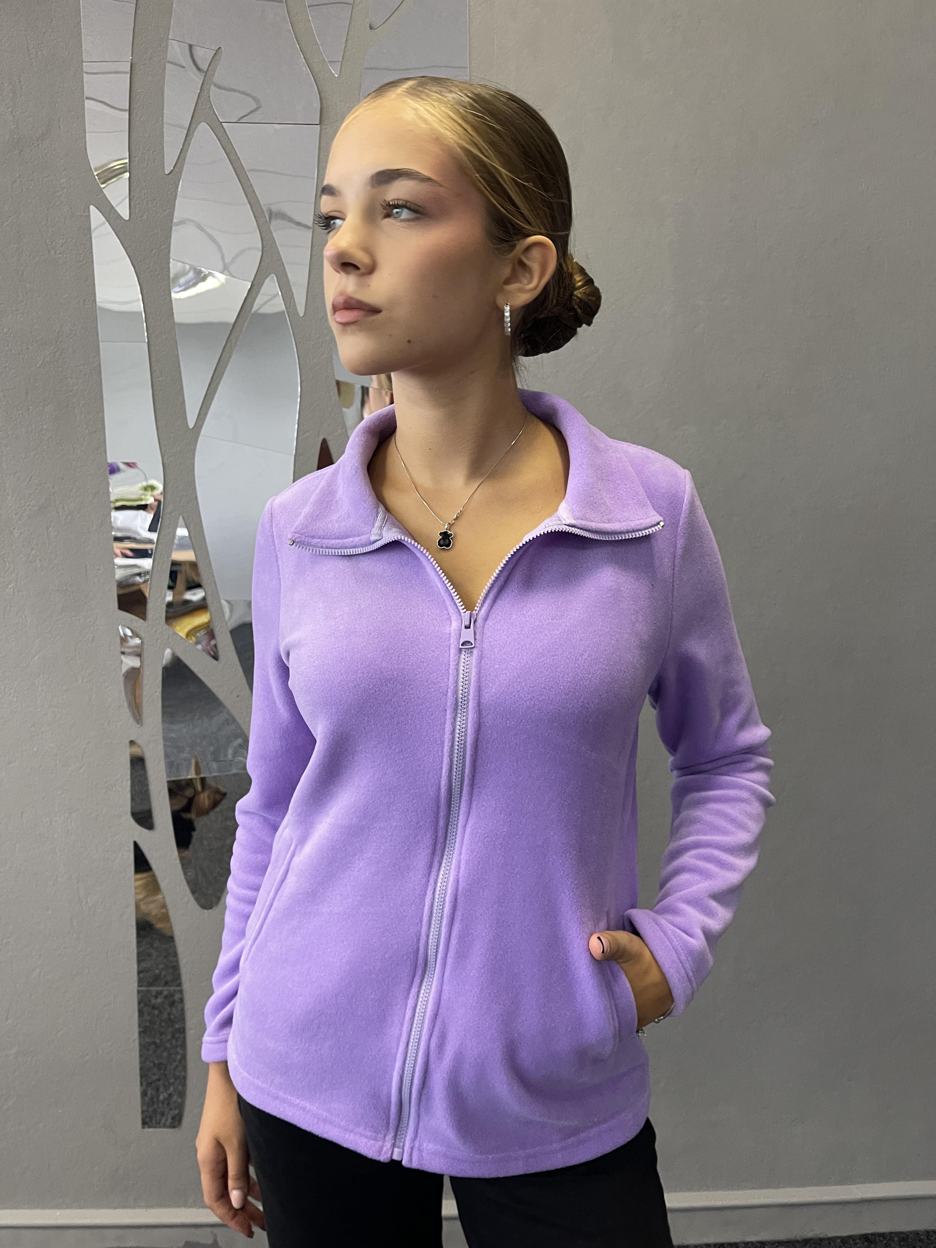 Кофта женская флисовая 9158 XS Сиреневый (30567675)